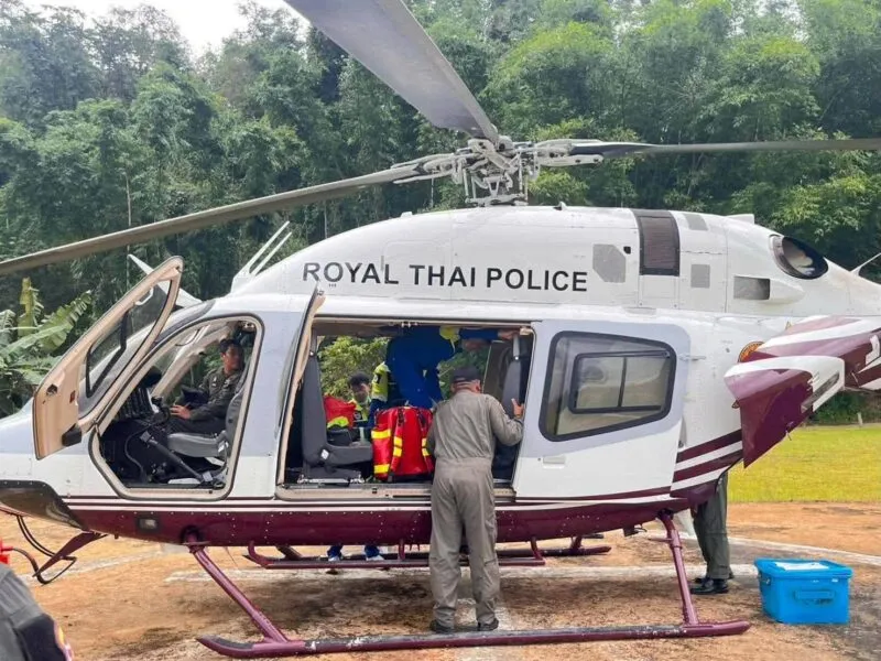 ฮ. Bell 429 กองบินตำรวจ สนับสนุนการแพทย์ฉุกเฉิน บินลุยป่าช่วยเหลือเด็กวัย 3 ขวบ